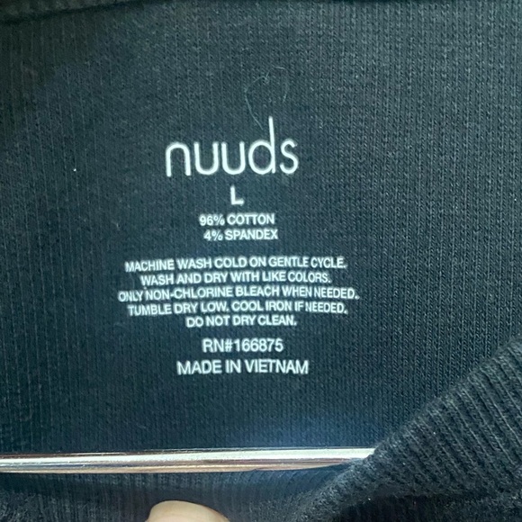 Nuuds long sleeve ribbed crew neck bodysuit size L - Picture 5 of 6